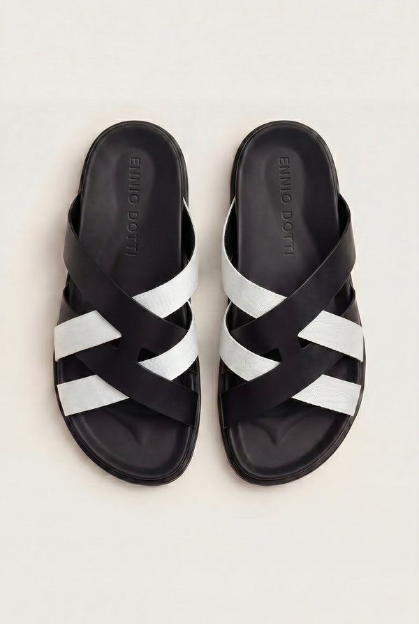 Tuscana Sandal Black/White