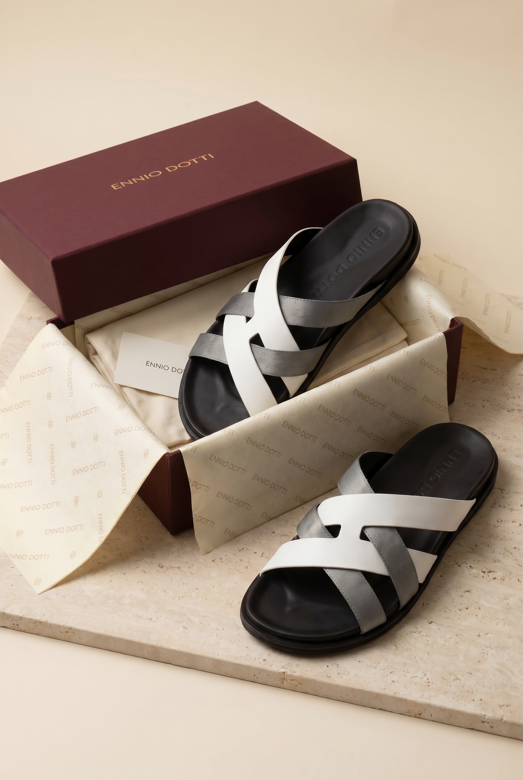 Tuscana Sandal White/Grey