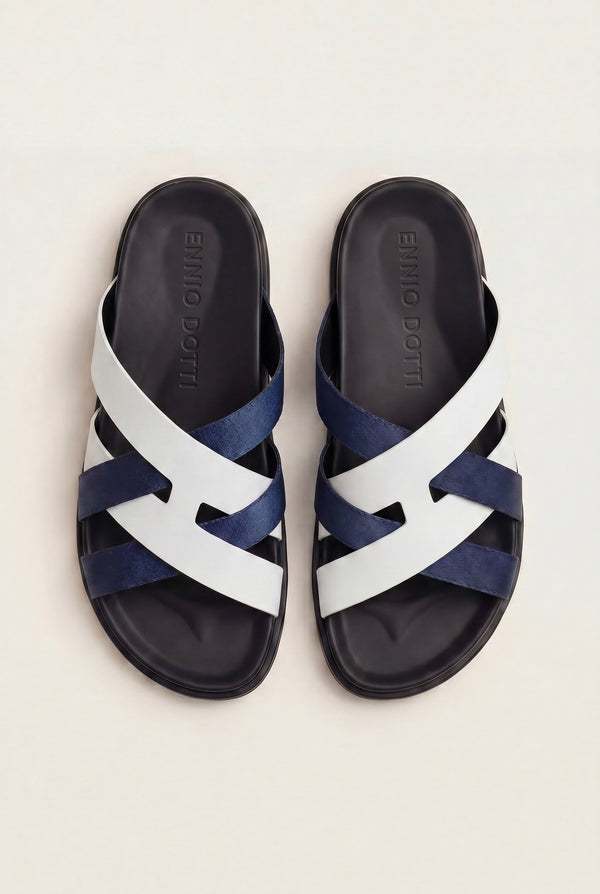 Tuscana Sandal White/Navy