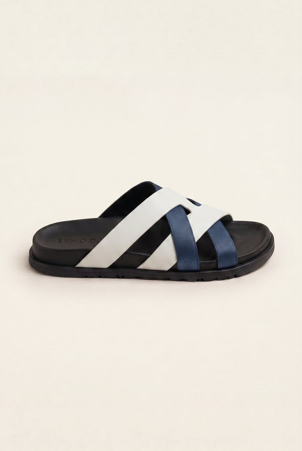 Tuscana Sandal White/Navy