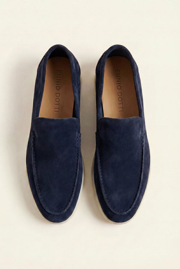 Leonis Suede Loafers Navy