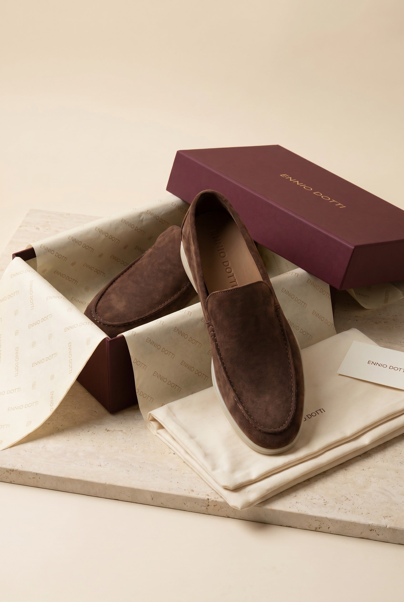 Leonis Suede Loafers Brown