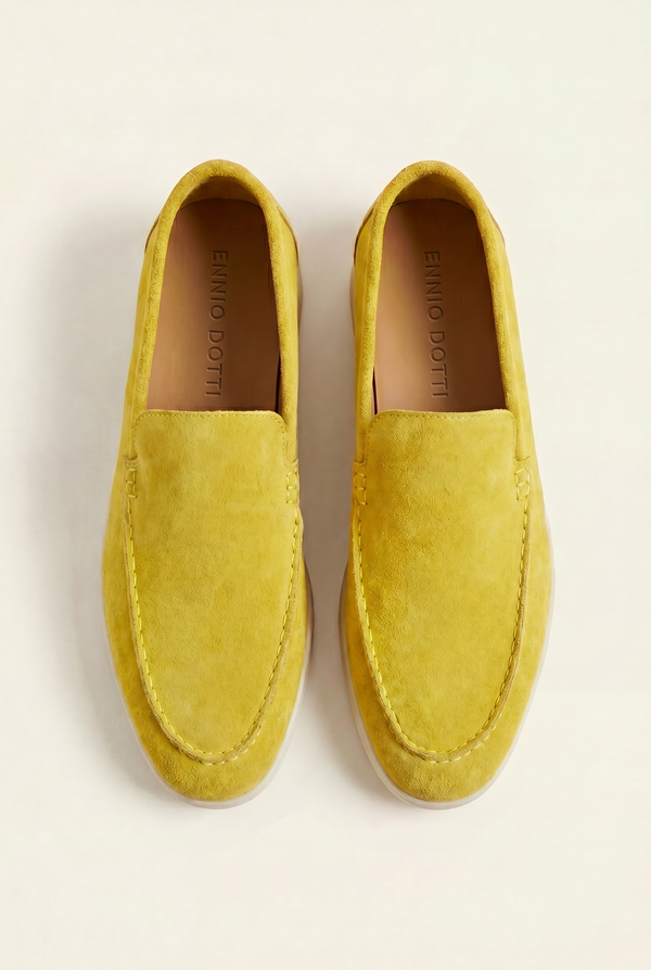 Leonis Suede Loafers Yellow