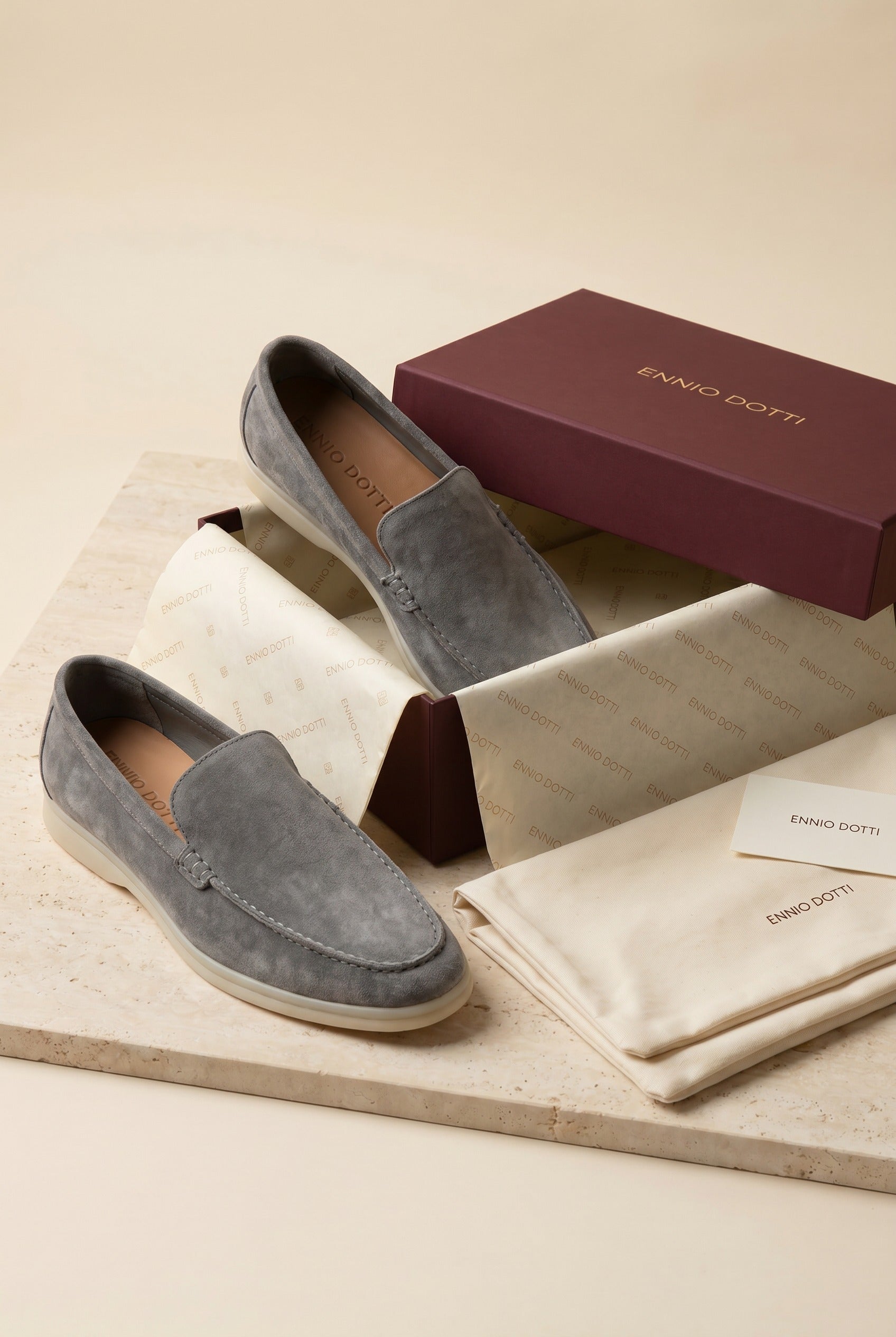 Leonis Suede Loafers Grey