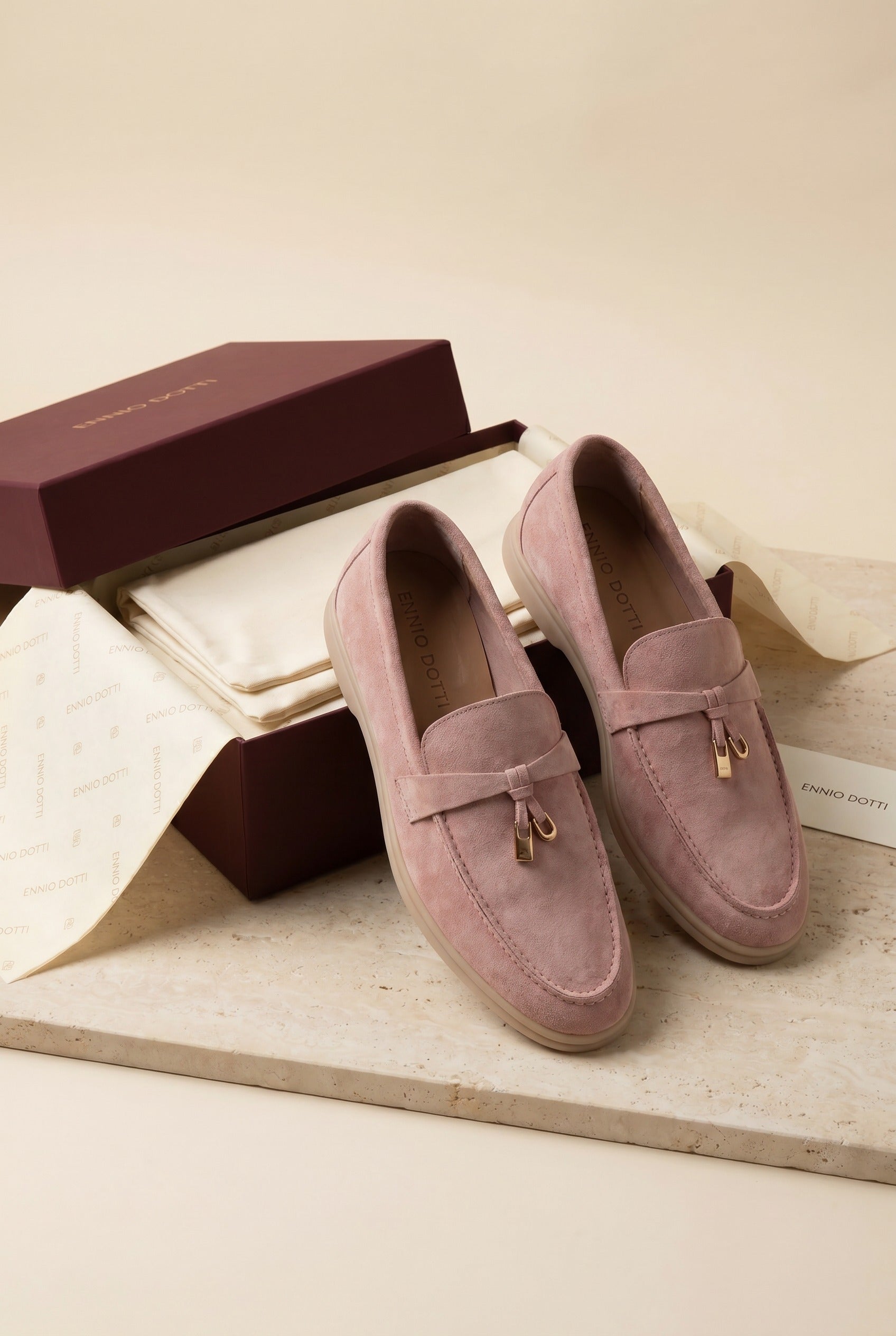 Leonis Buckle Loafer Blush Rose