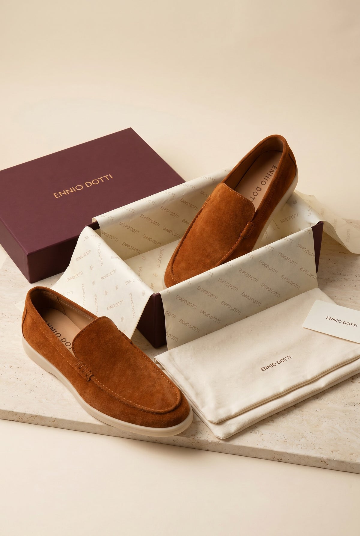 Ennio Suede Loafers Terracotta
