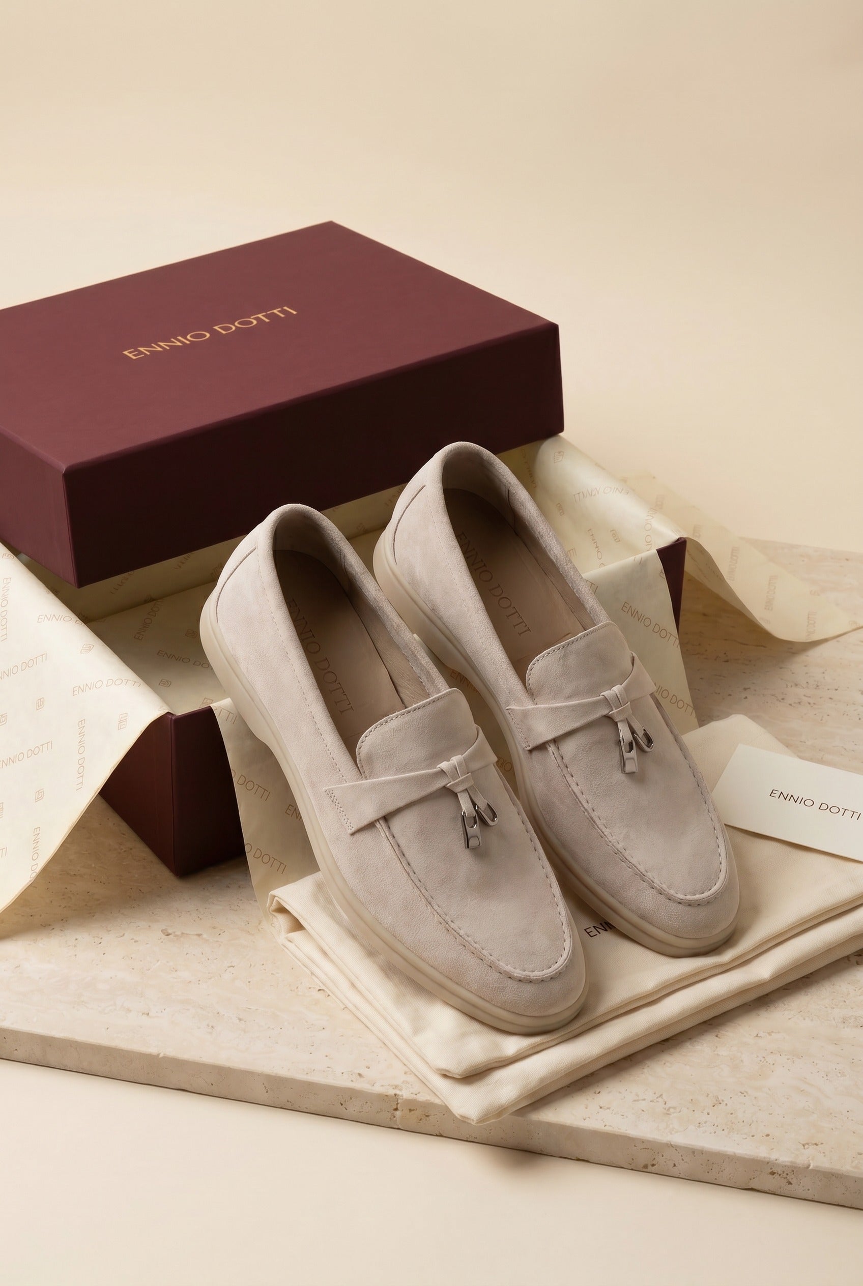 Leonis Buckle Loafer Cream