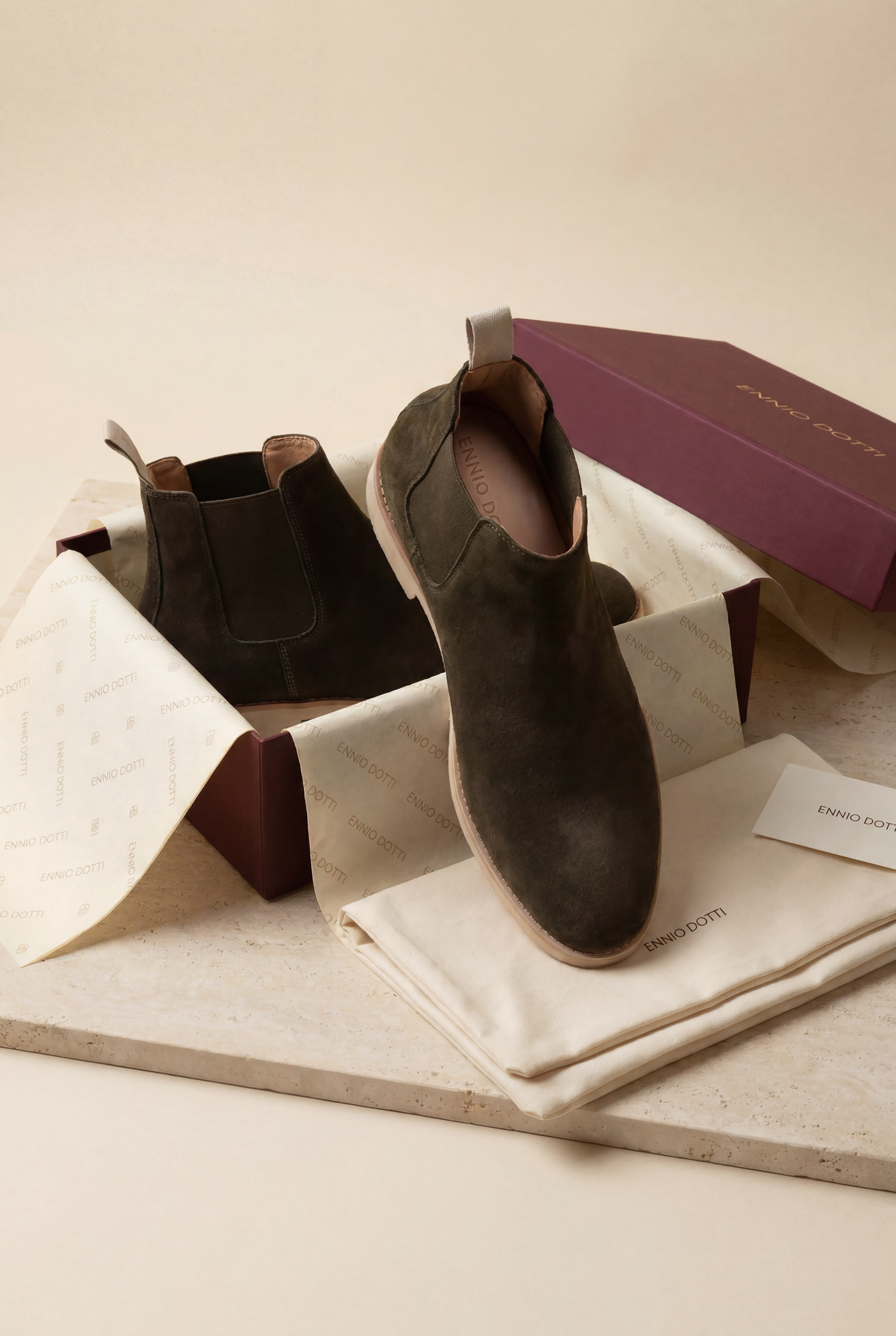Lerano Chelsea Boots Dark Olive