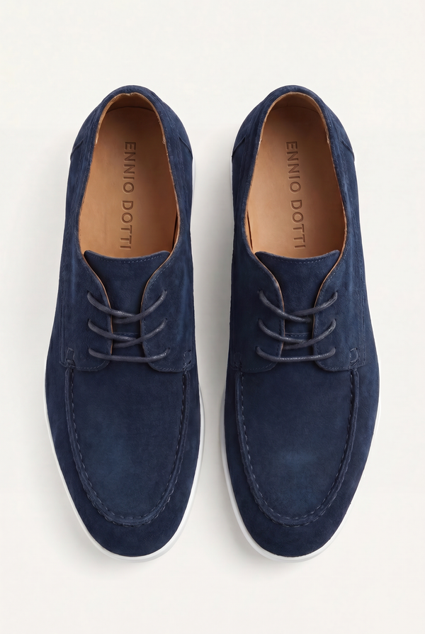 Maretti Suede Lace Shoes Navy