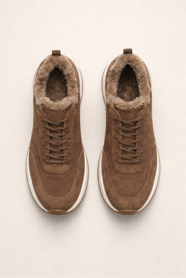 Rivaro Fur-Lined Sneaker Brown