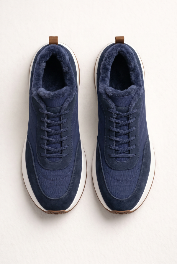 Rivaro Fur-Lined Sneaker Navy