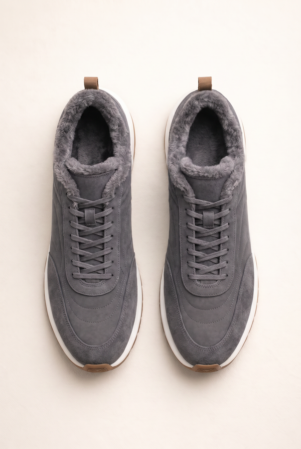 Rivaro Fur-Lined Sneaker Silver