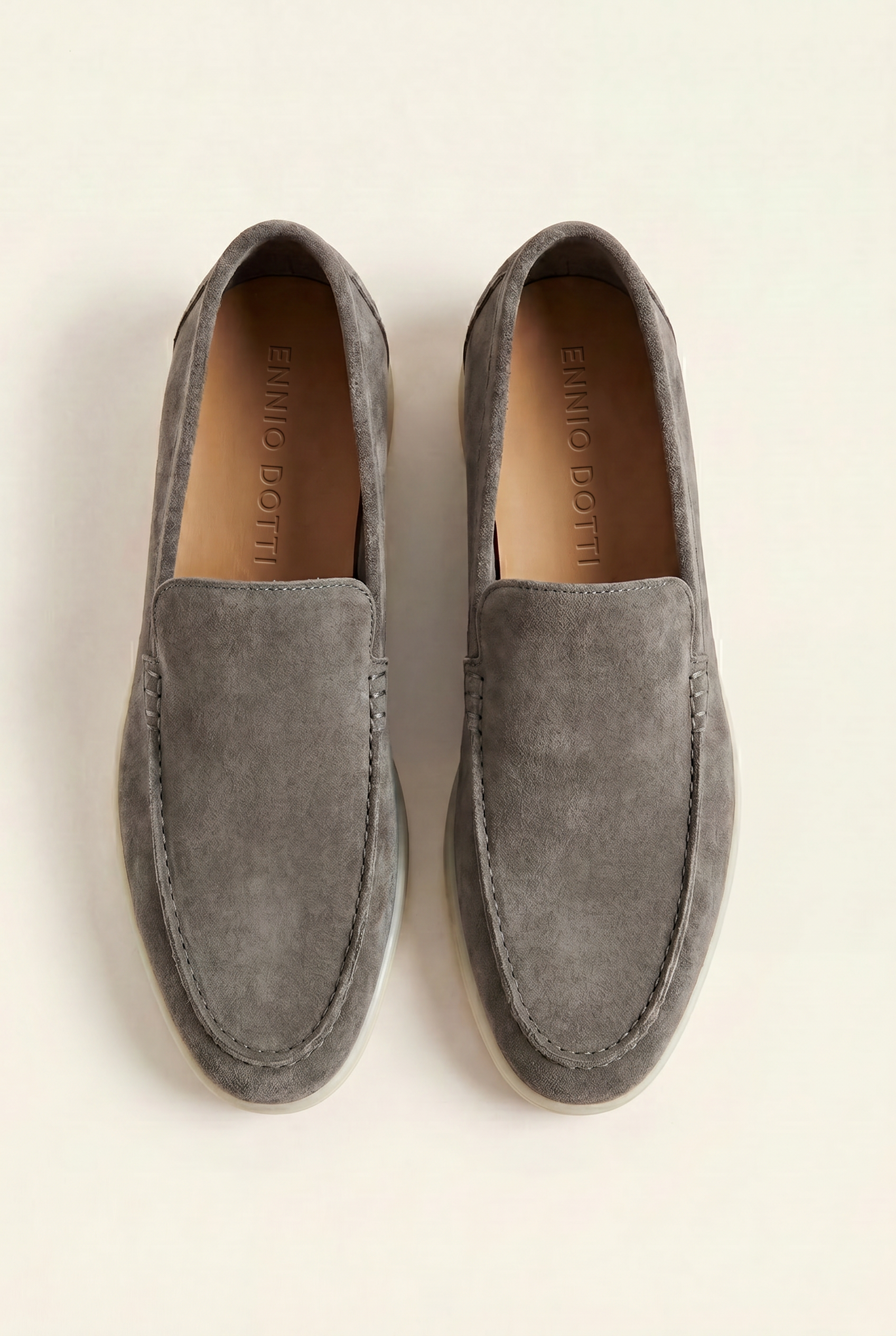 Leonis Suede Loafers Taupe Grey