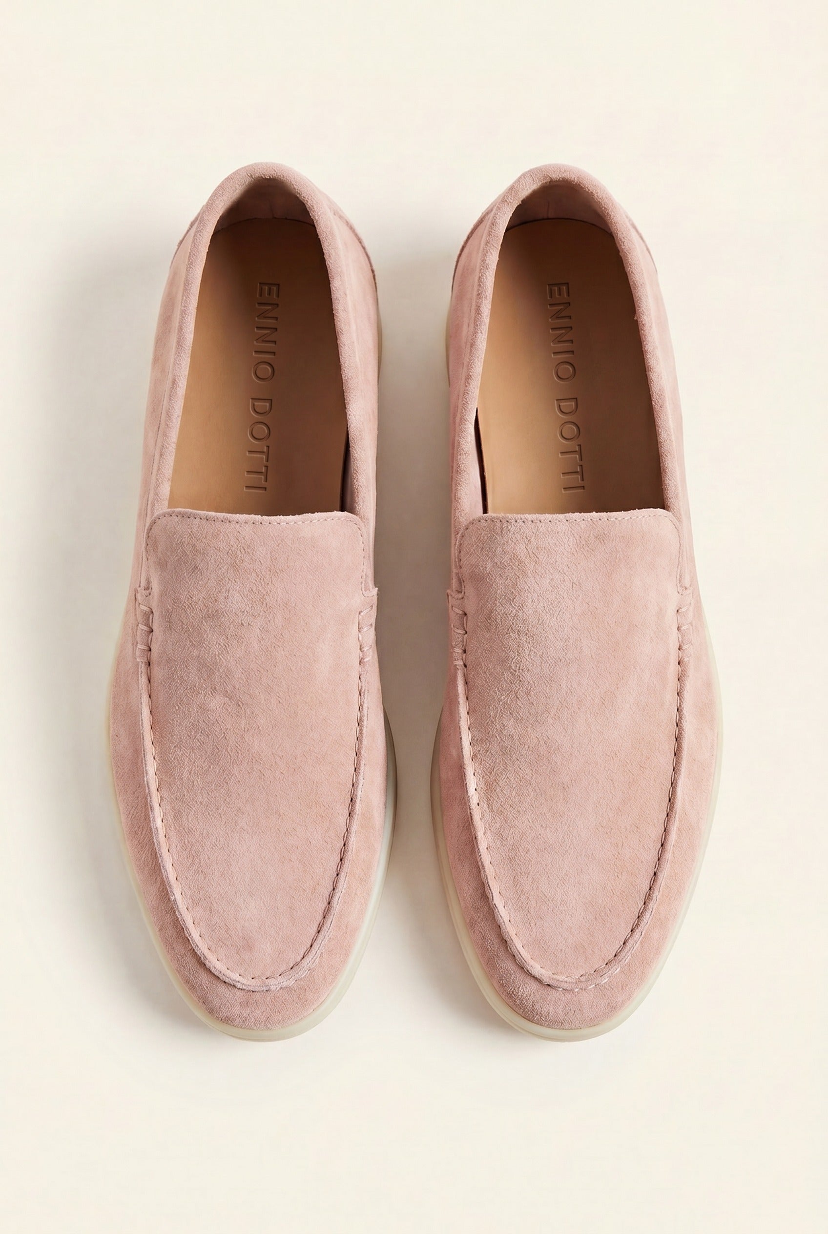 Leonis Suede Loafers Pink