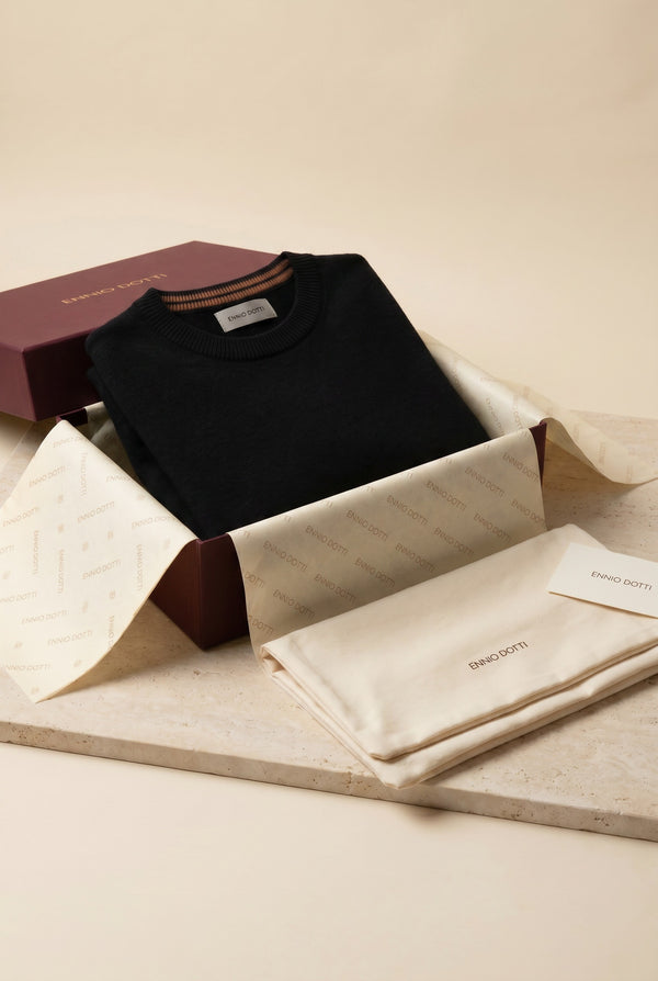 Valeno Cashmere Crewneck Sweater Black