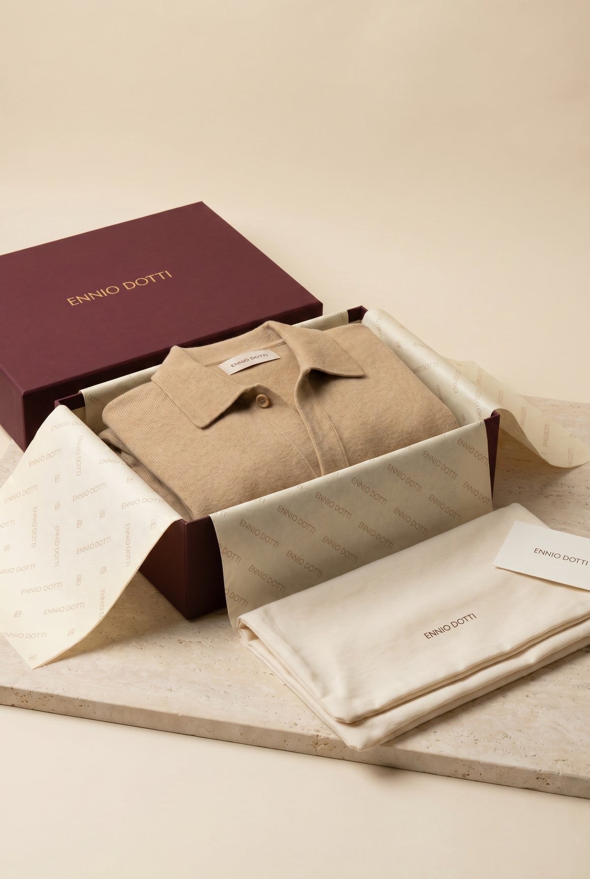 Lorenzo Cashmere Cardigan Camel