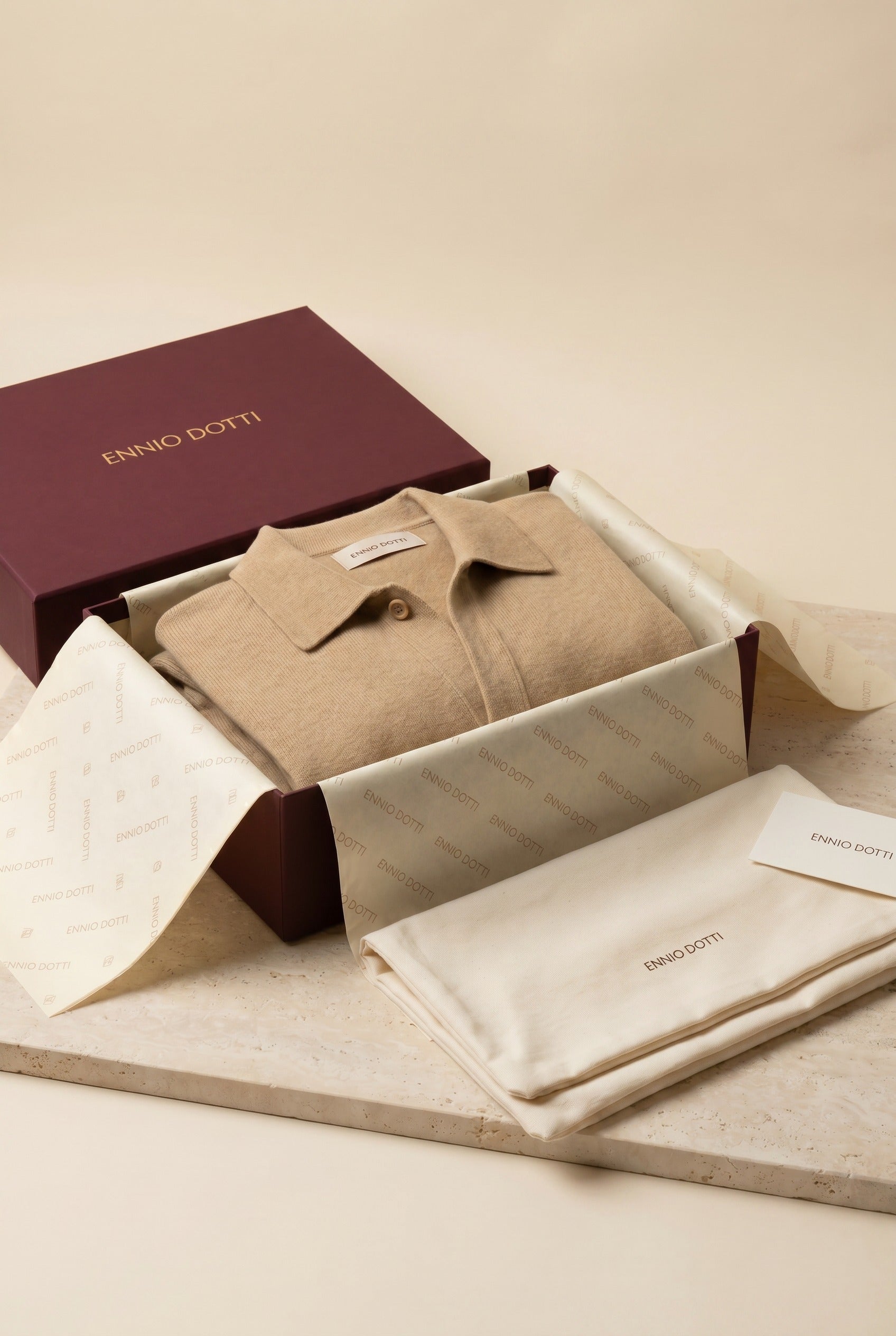 Lorenzo Cashmere Cardigan Camel