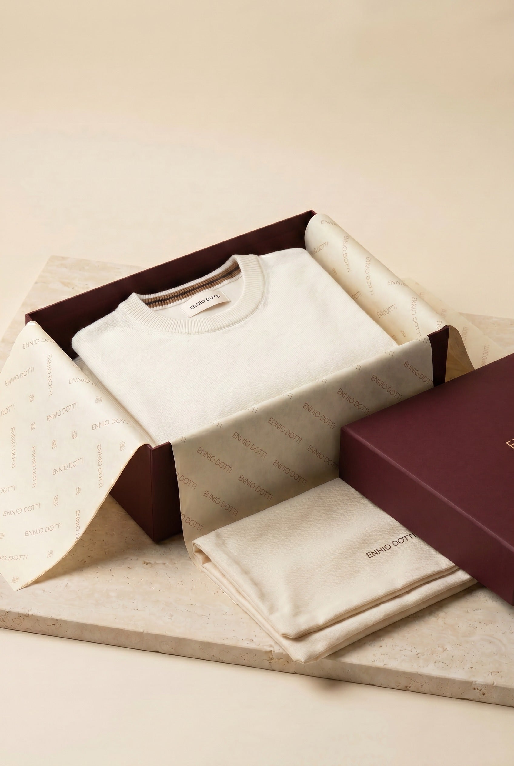 Valeno Cashmere Crewneck Sweater White