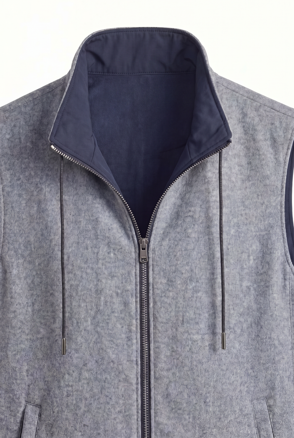 Ennio Reversible Vest Navy