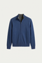 Marciello Reversible Cashmere Zip Knit Navy & Grey