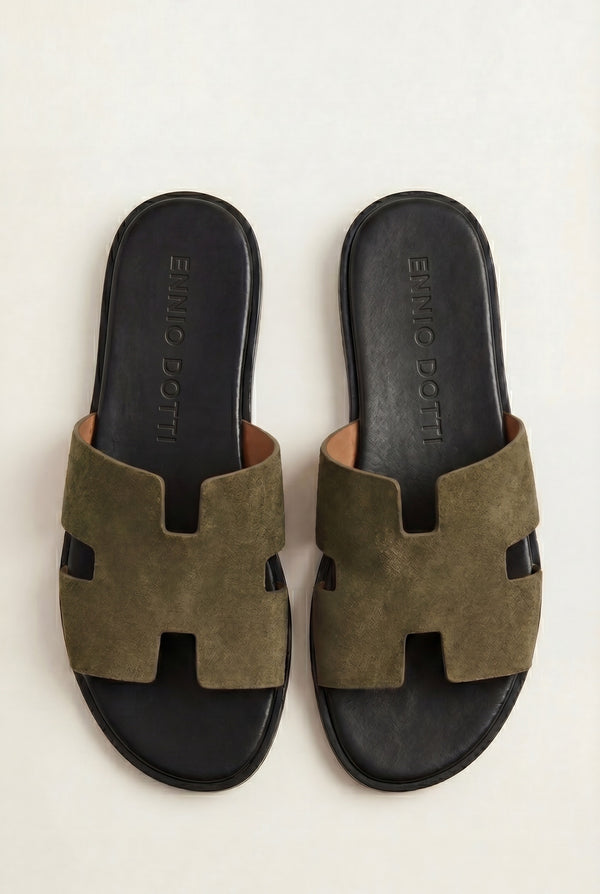 Matera Suede Sandal Olive