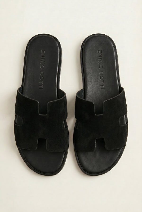 Matera Suede Sandal Black