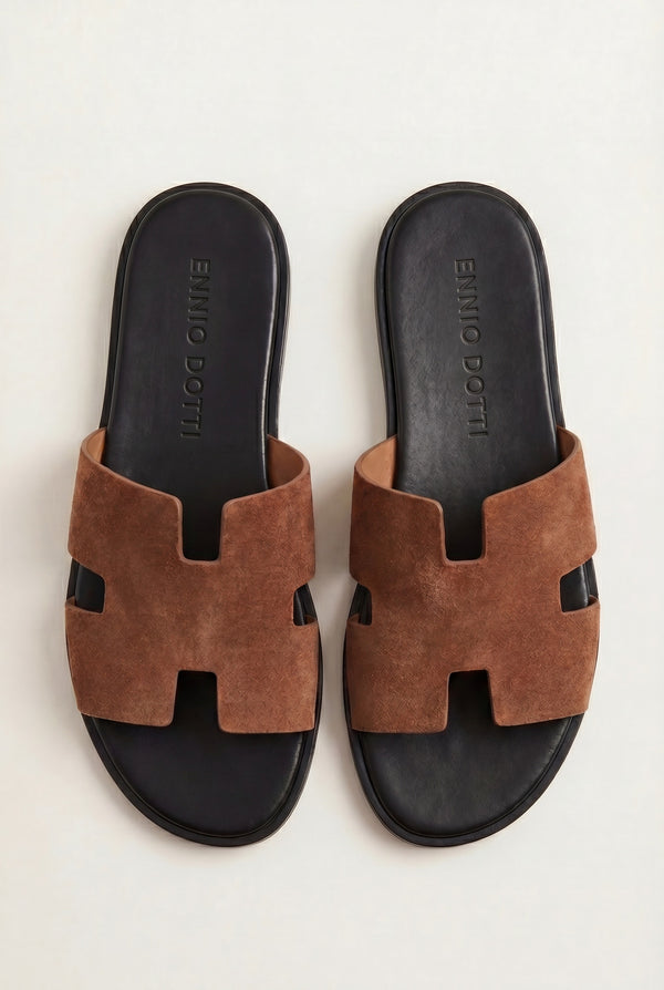 Matera Suede Sandal Brown