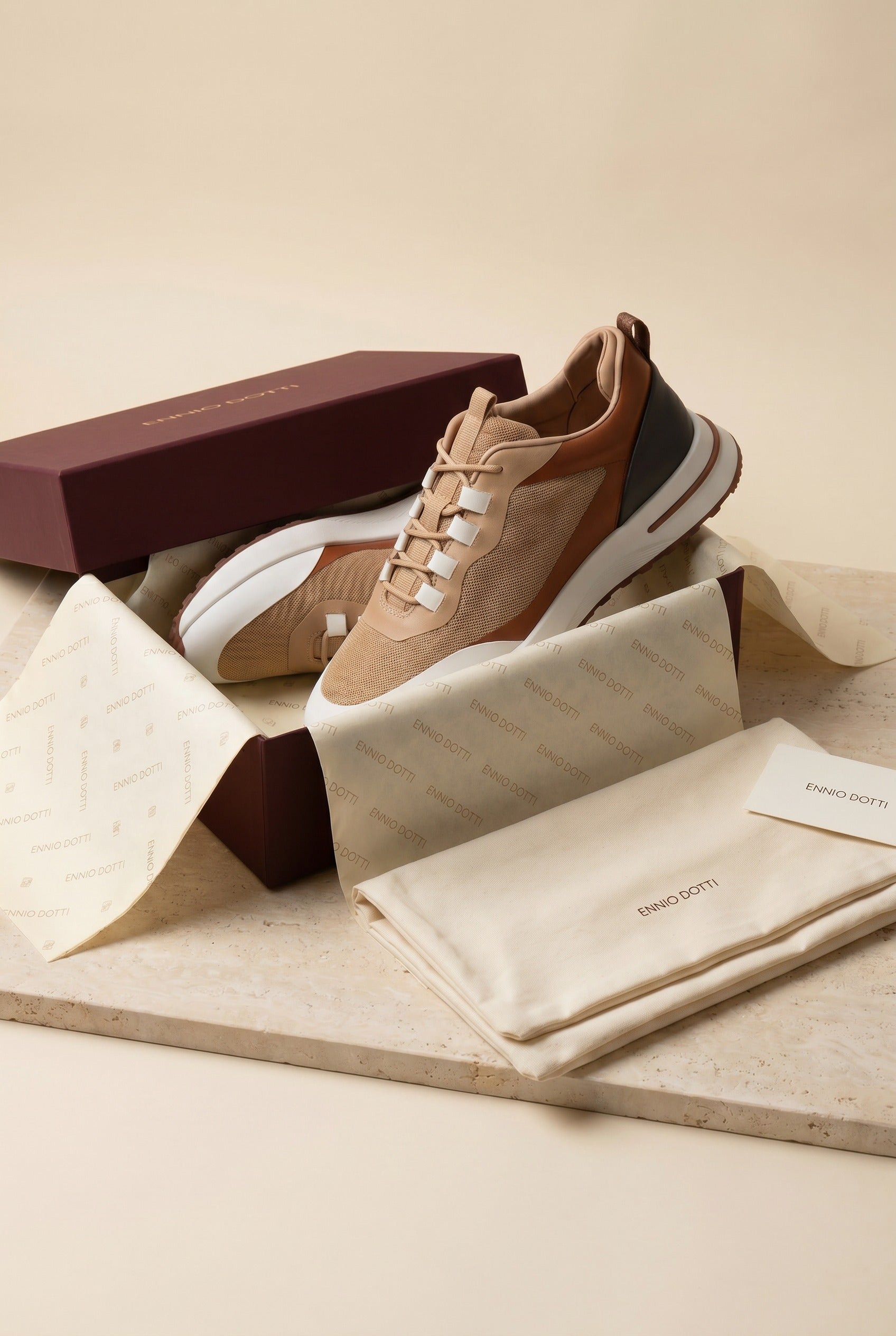 Maretti Sneaker Camel Beige