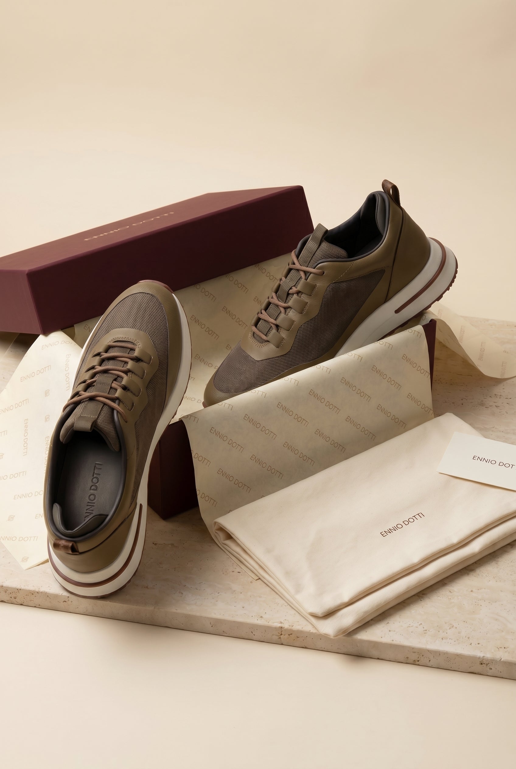 Maretti Sneaker Olive Brown