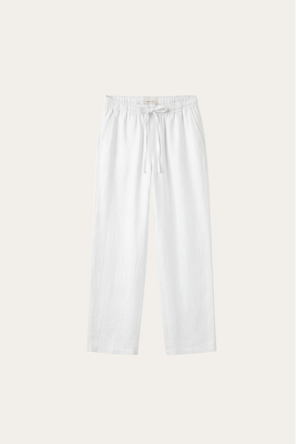 Catania Linen Pantalon White