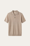 Prato Cashmere Knit Polo Camel