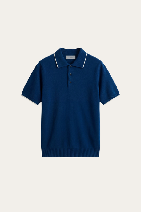 Morino Merino Knit Polo Dark Blue
