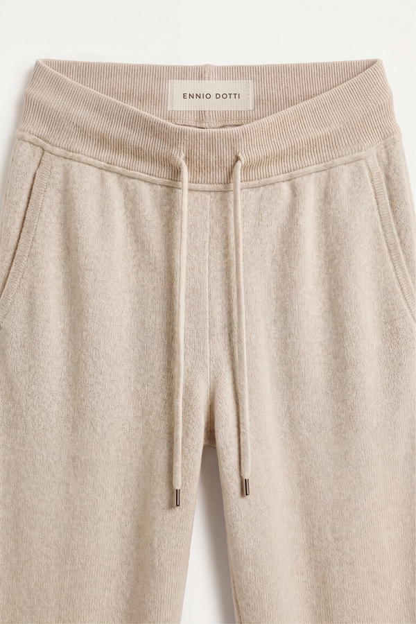Elviro Cashmere Hooded Zip Set Cream