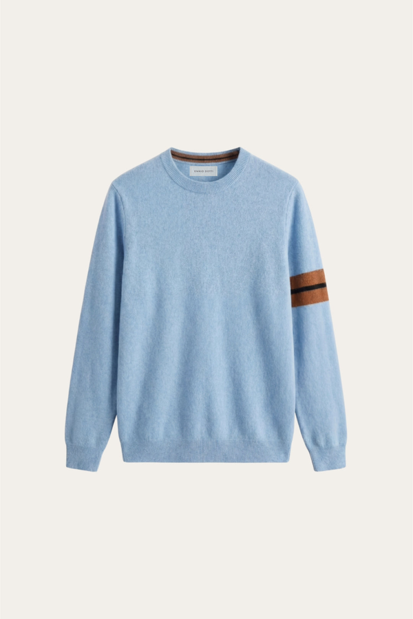 Valeno Cashmere Crewneck Sweater Sky Blue