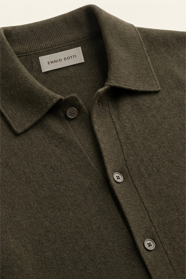 Lorenzo Cashmere Cardigan Olive Green