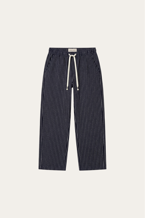 Siena Linen Trousers Navy Stripe