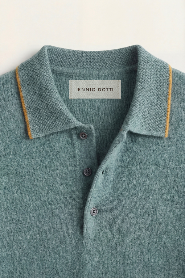 Morino Merino Knit Polo Green