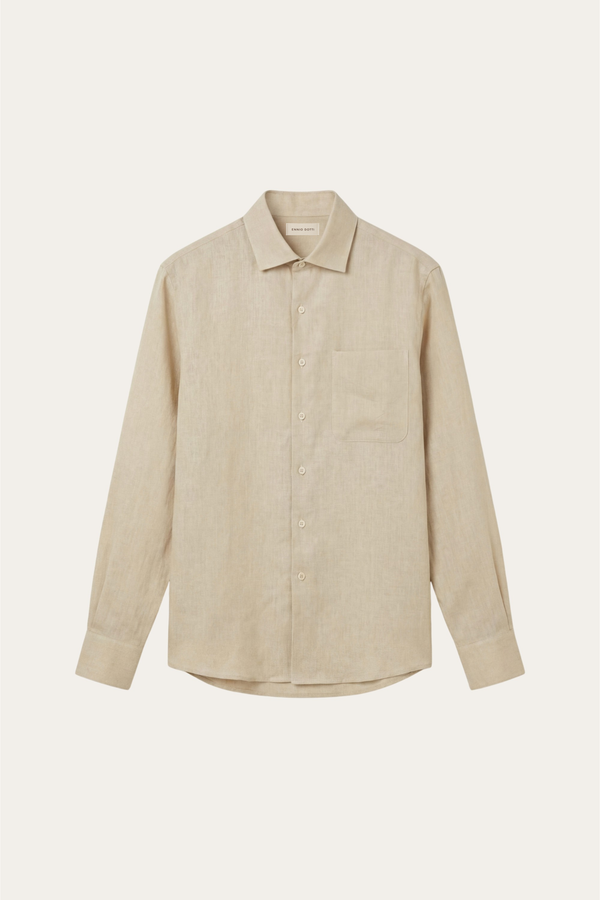 The Chianocco Set — Positano Linen Shirt Sand (flat)