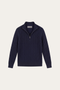 Lerano Cashmere Half-Zip Knit Navy