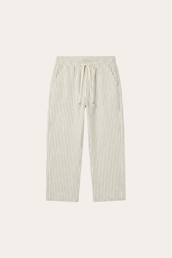 Siena Linen Trousers Beige Stripe