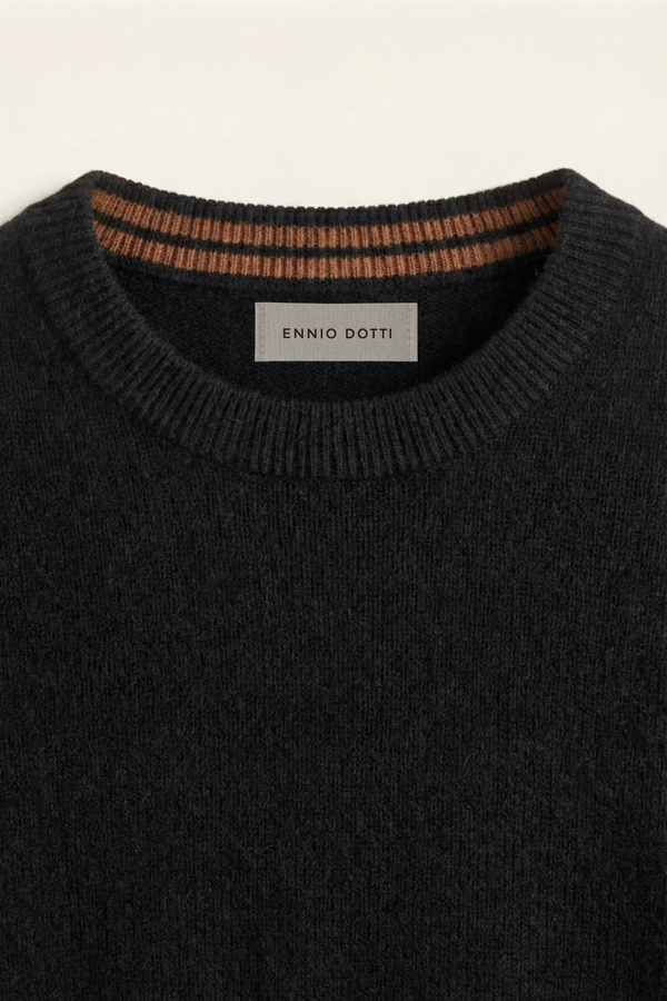 Valeno Cashmere Crewneck Sweater Black