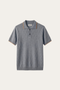 Prato Cashmere Knit Polo Ash Blue