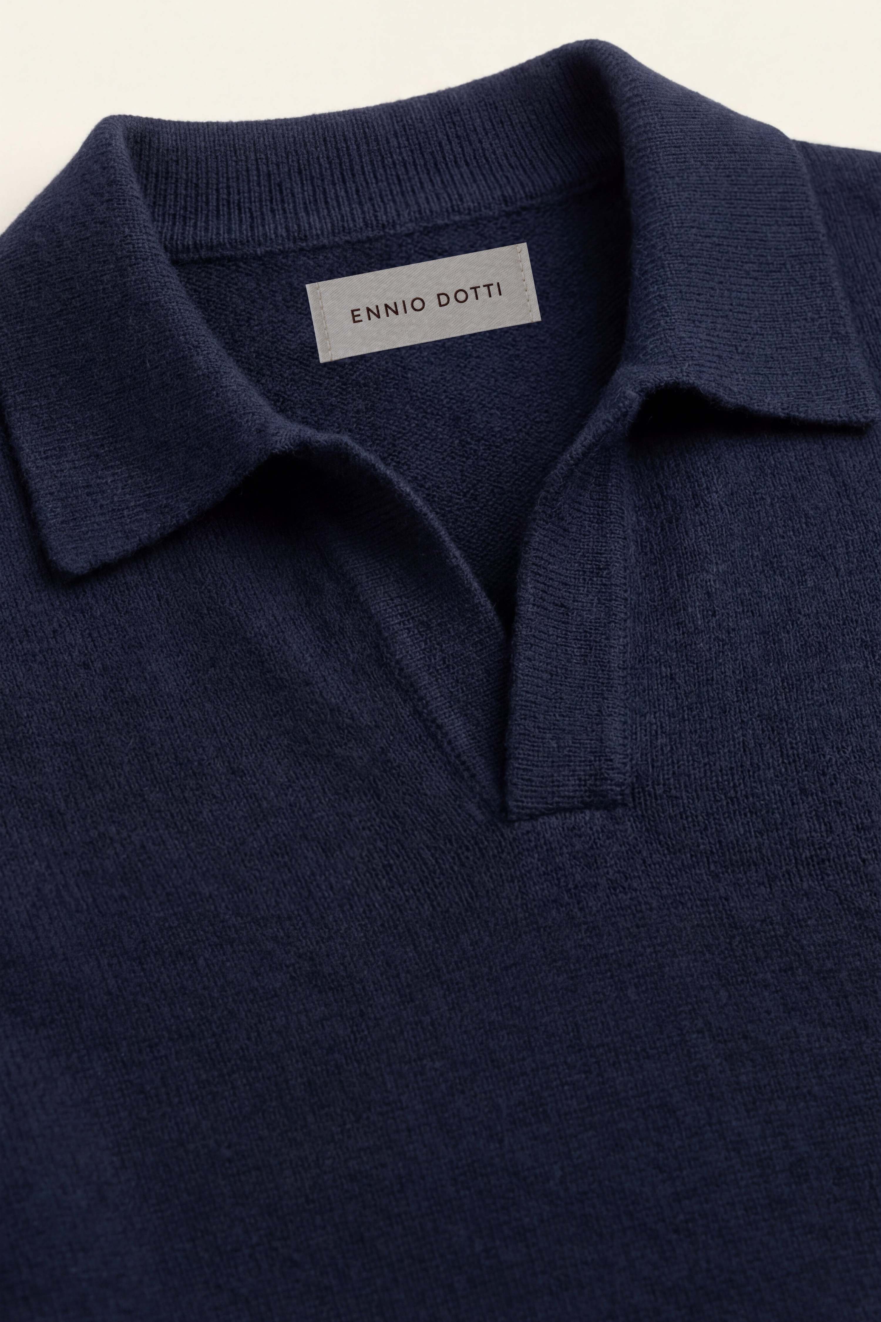 Marencio Cashmere Polo Knit Navy