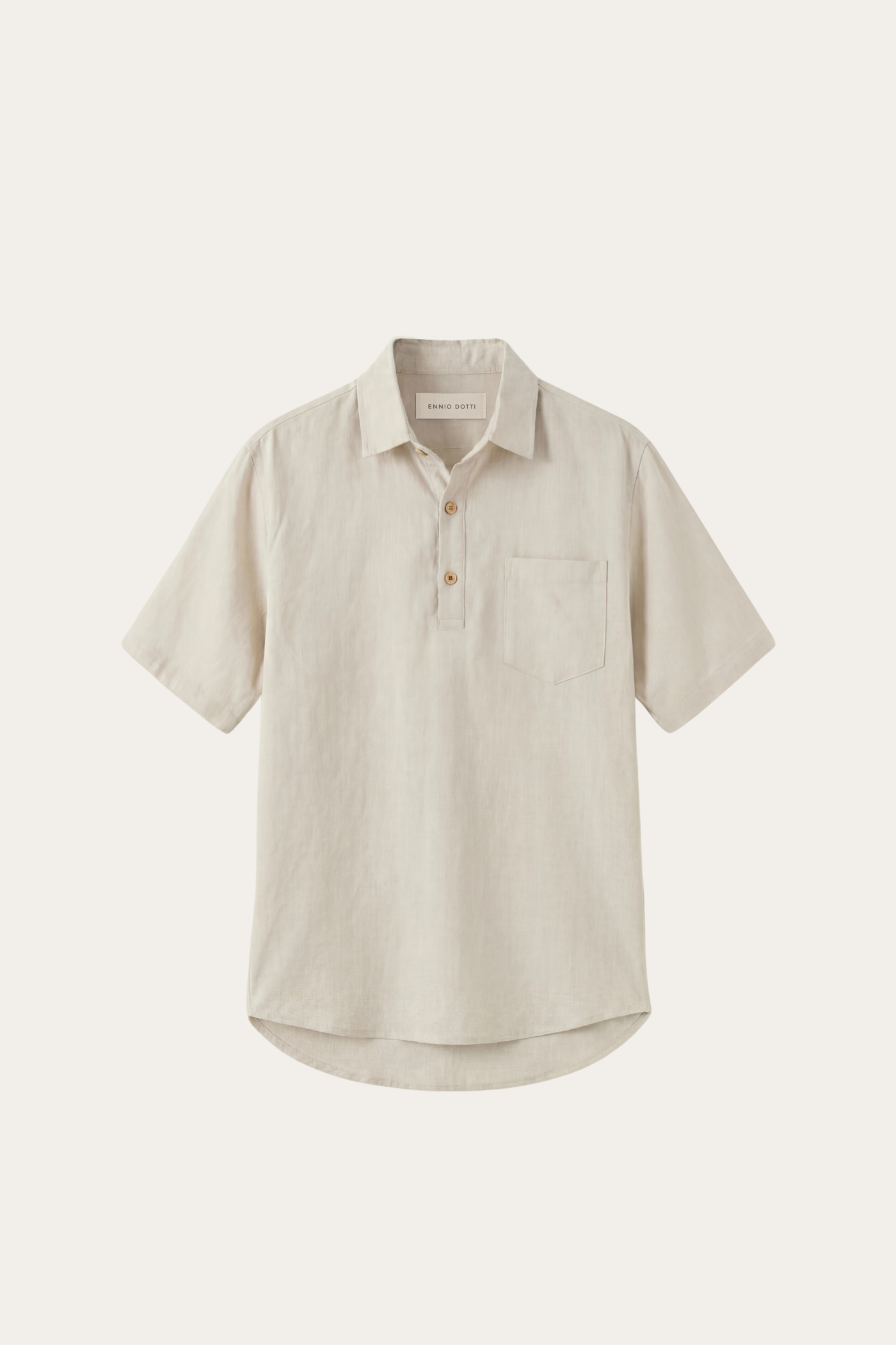 Monza Linen Polo Shirt Beige
