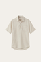 Monza Linen Polo Shirt Beige