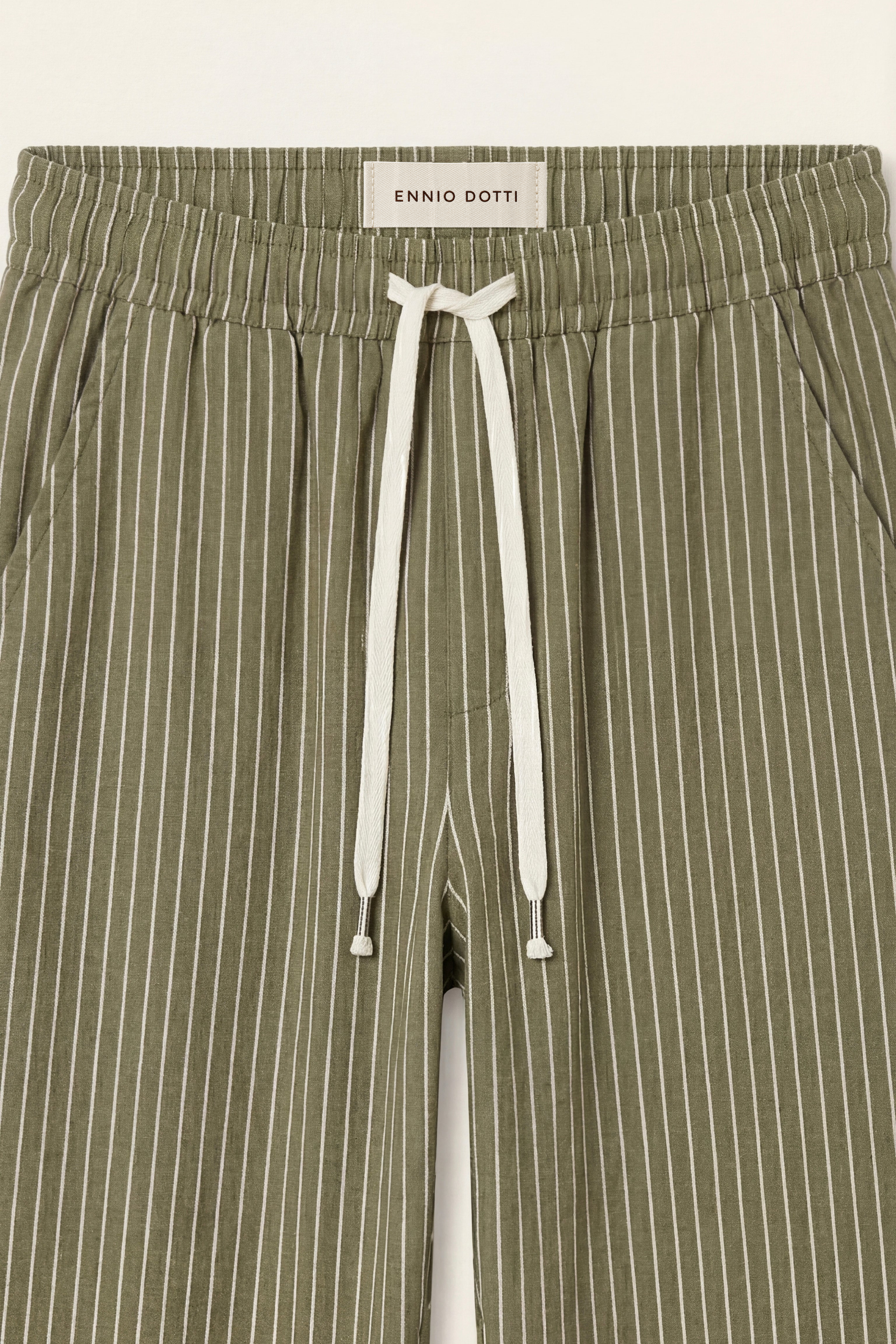 Siena Linen Trousers Olive Stripe