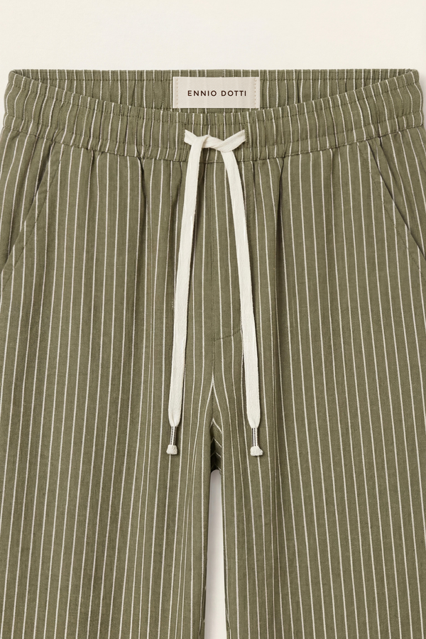 Siena Linen Trousers Olive Stripe