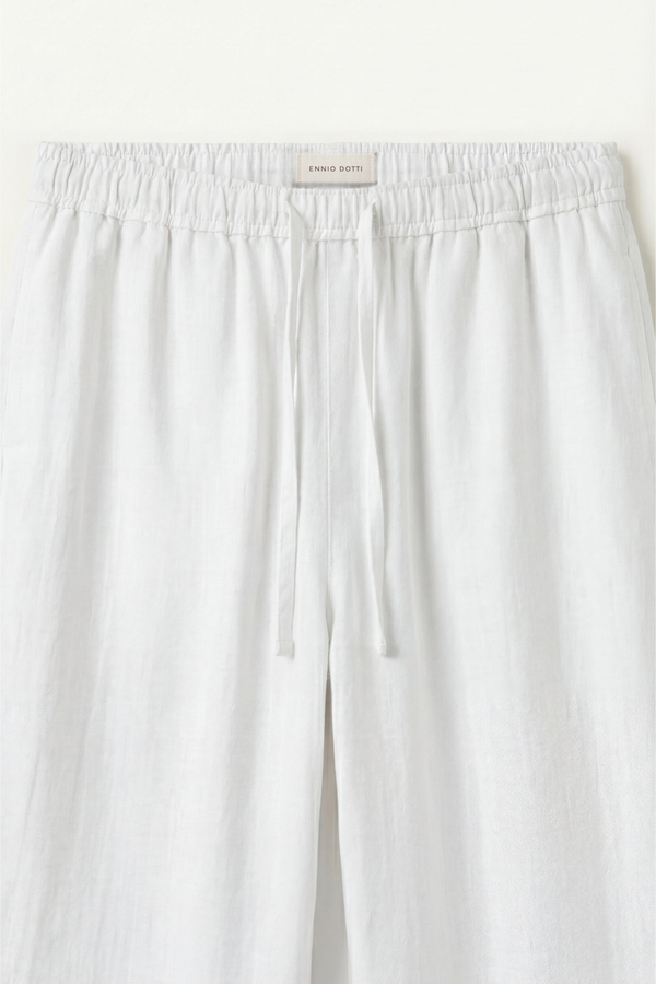 Catania Linen Pantalon White